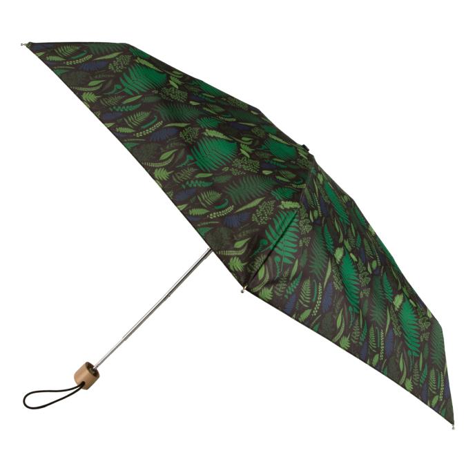 totes® Compact Flat Fern Print Umbrella (5 Section) Extra Image 1